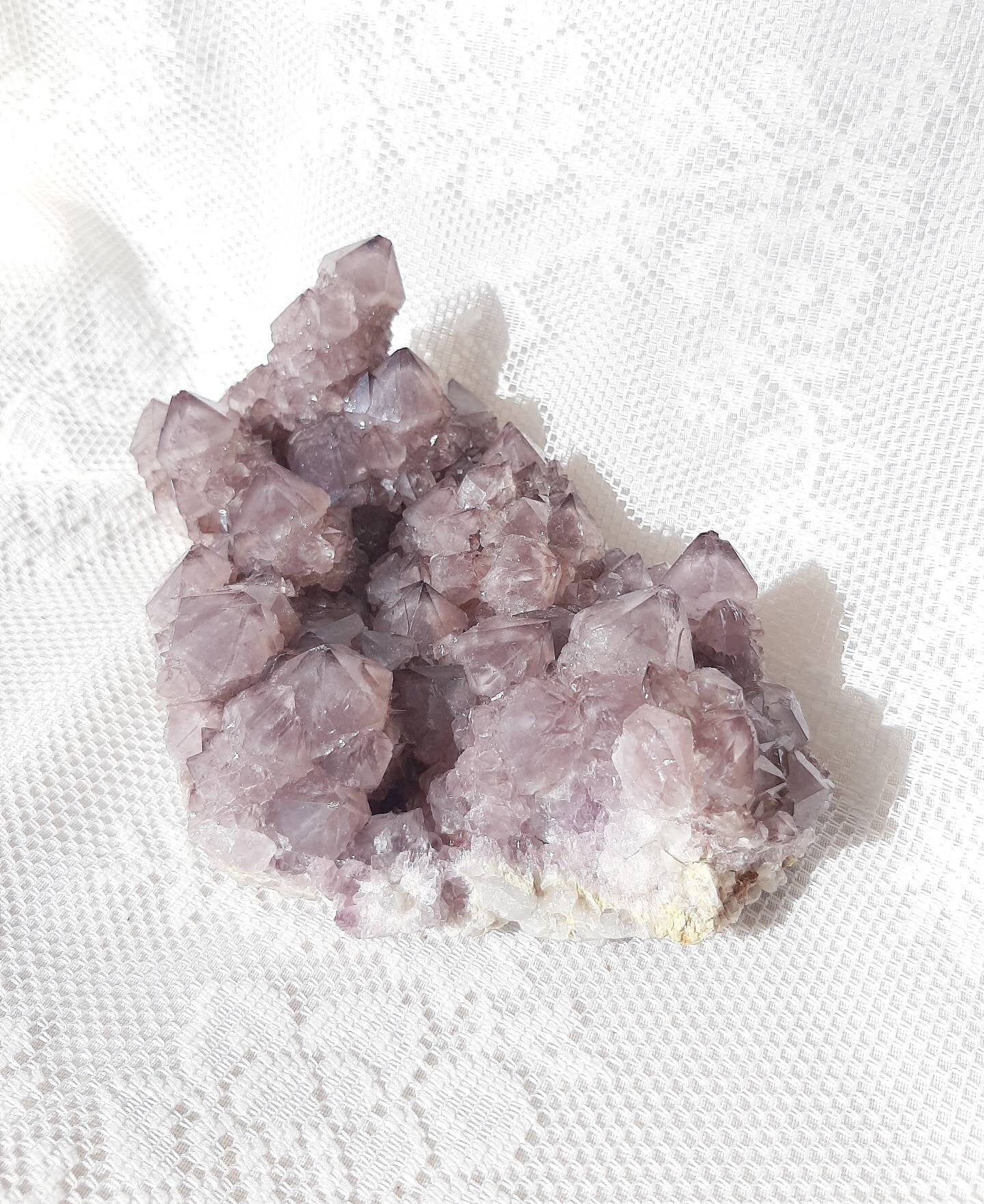 Deep purple spirit quartz cluster