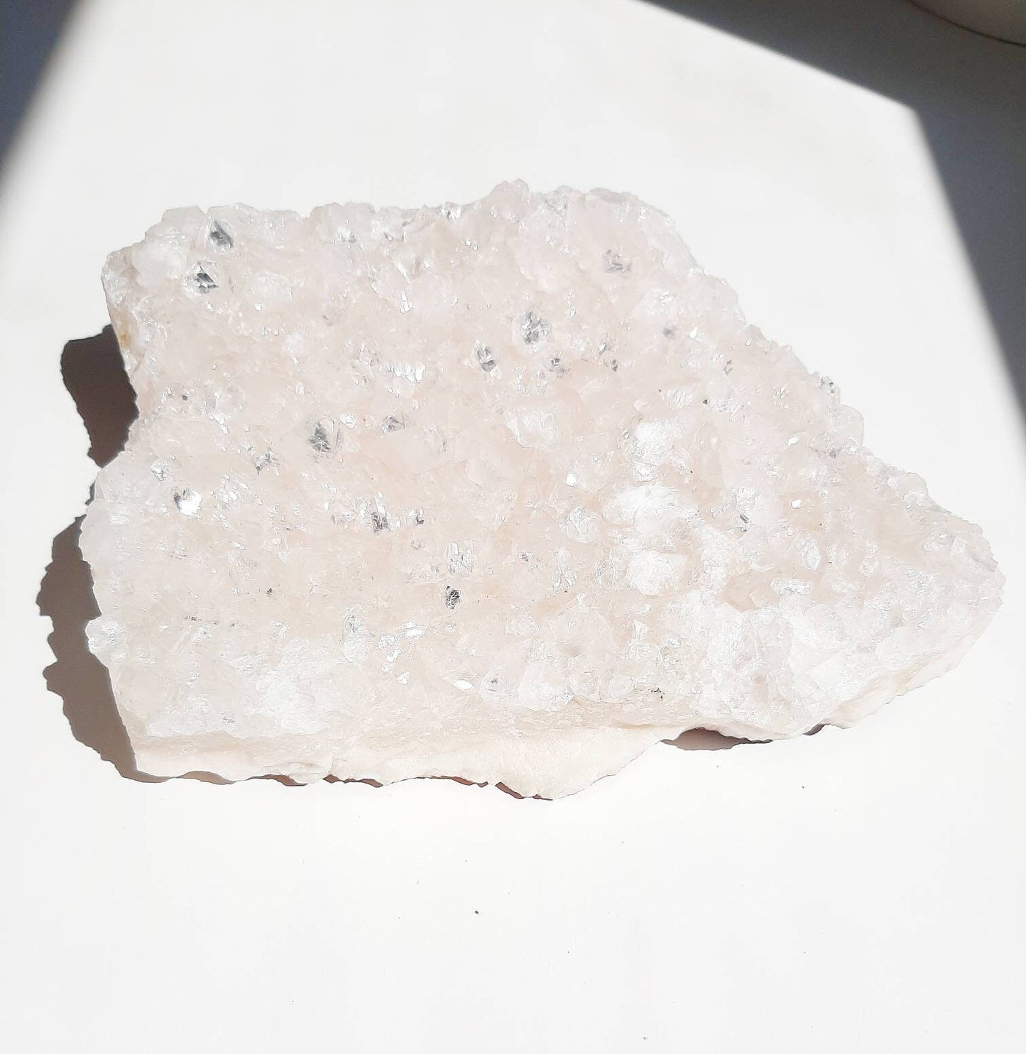 Large and sparkly pink apophyllite cluster