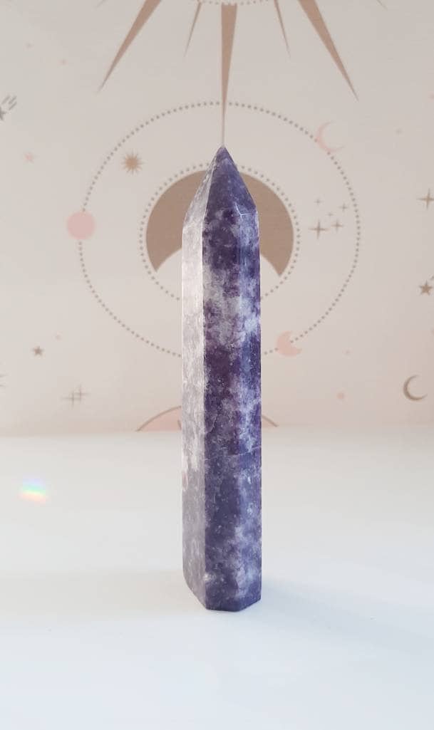 16 cm lepidolite tower