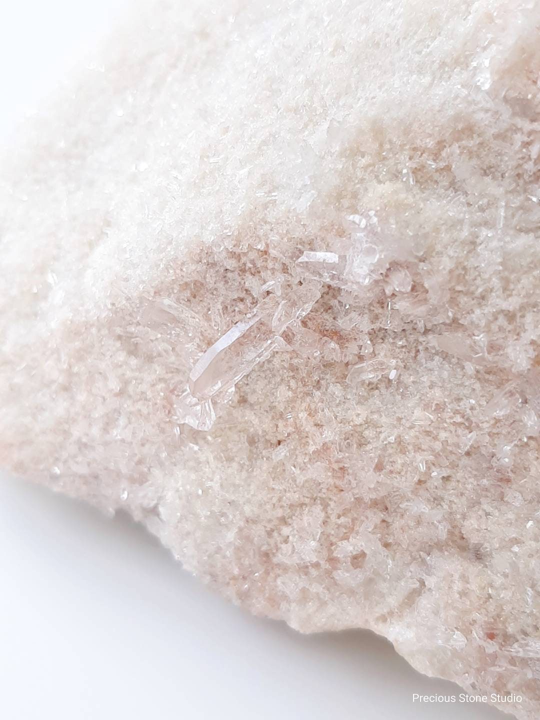 Pink himalayan quartz cluster