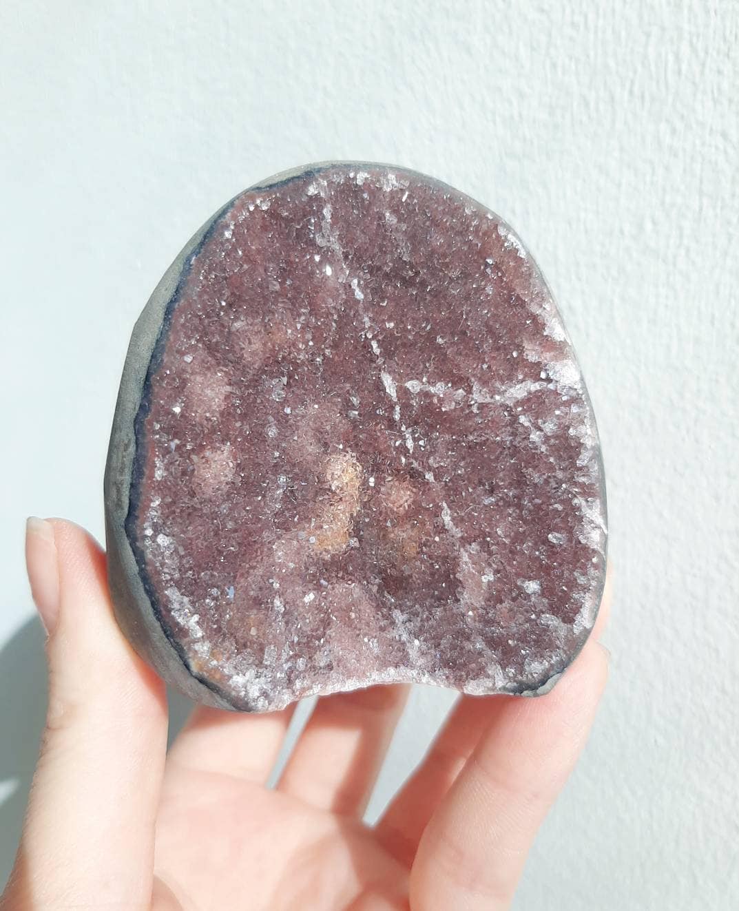 Glittering galaxy Amethyst cutbase