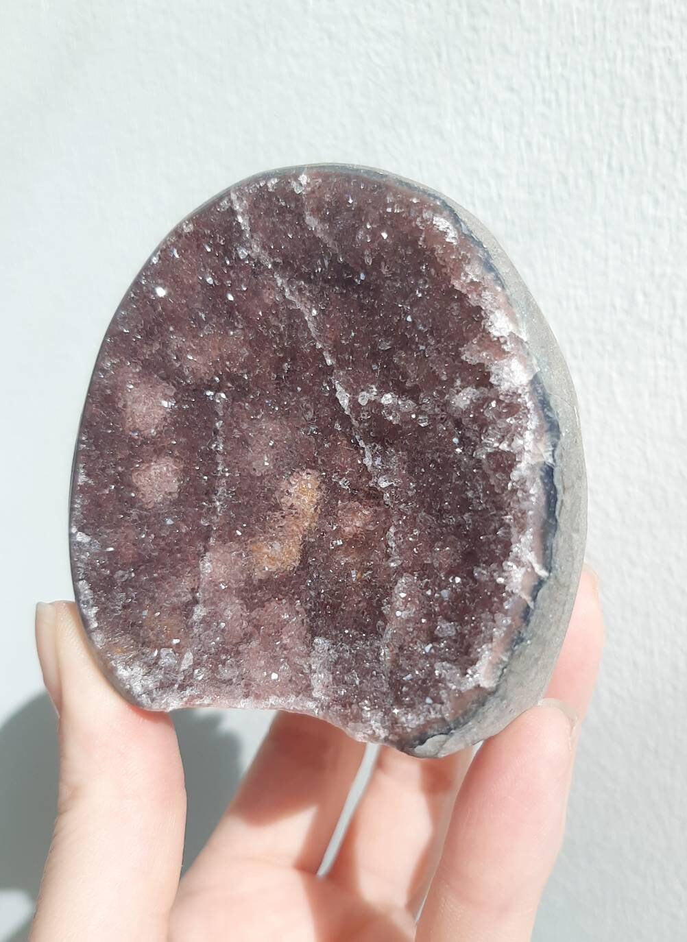 Glittering galaxy Amethyst cutbase
