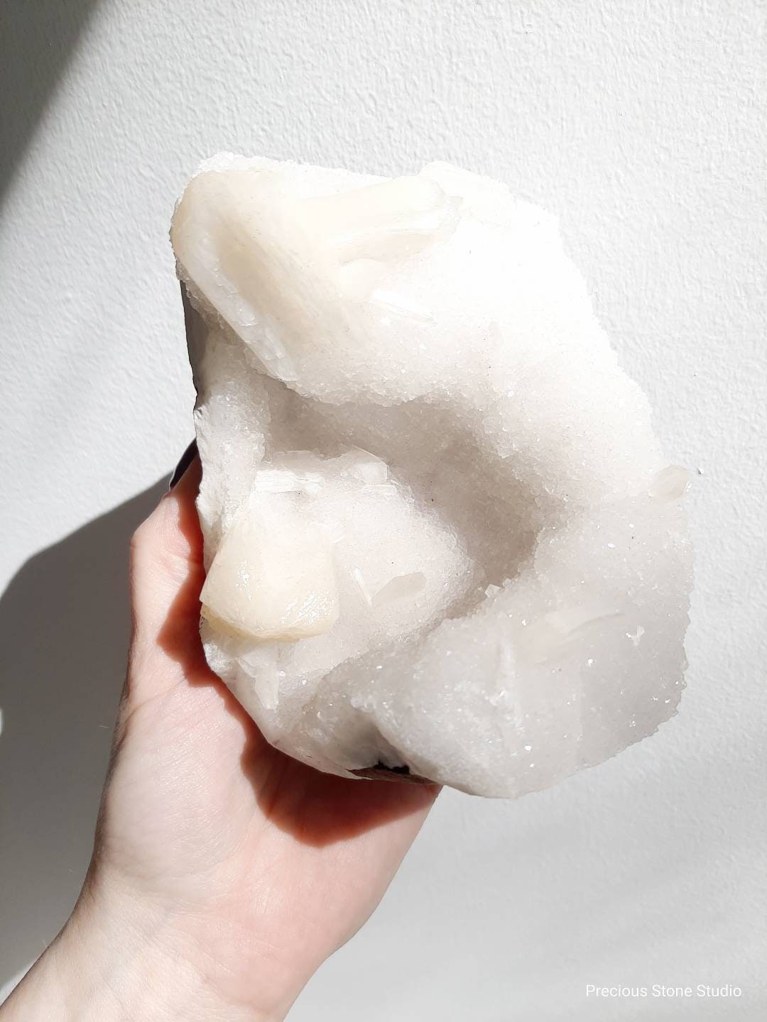 Puffy cloud chalcedony & stilbite cluster