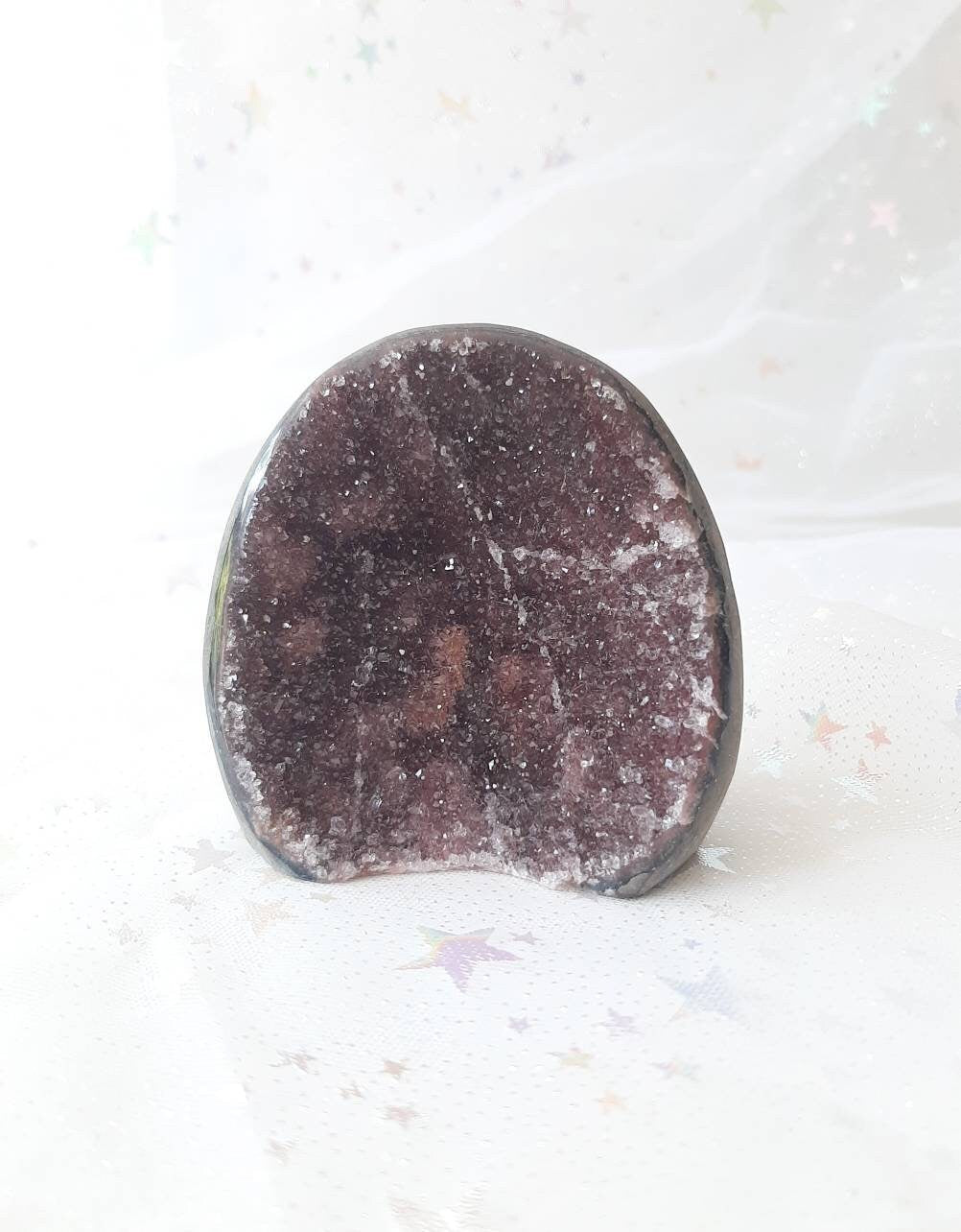 Glittering galaxy Amethyst cutbase