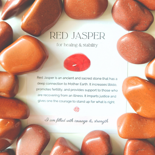 Red jasper tumble