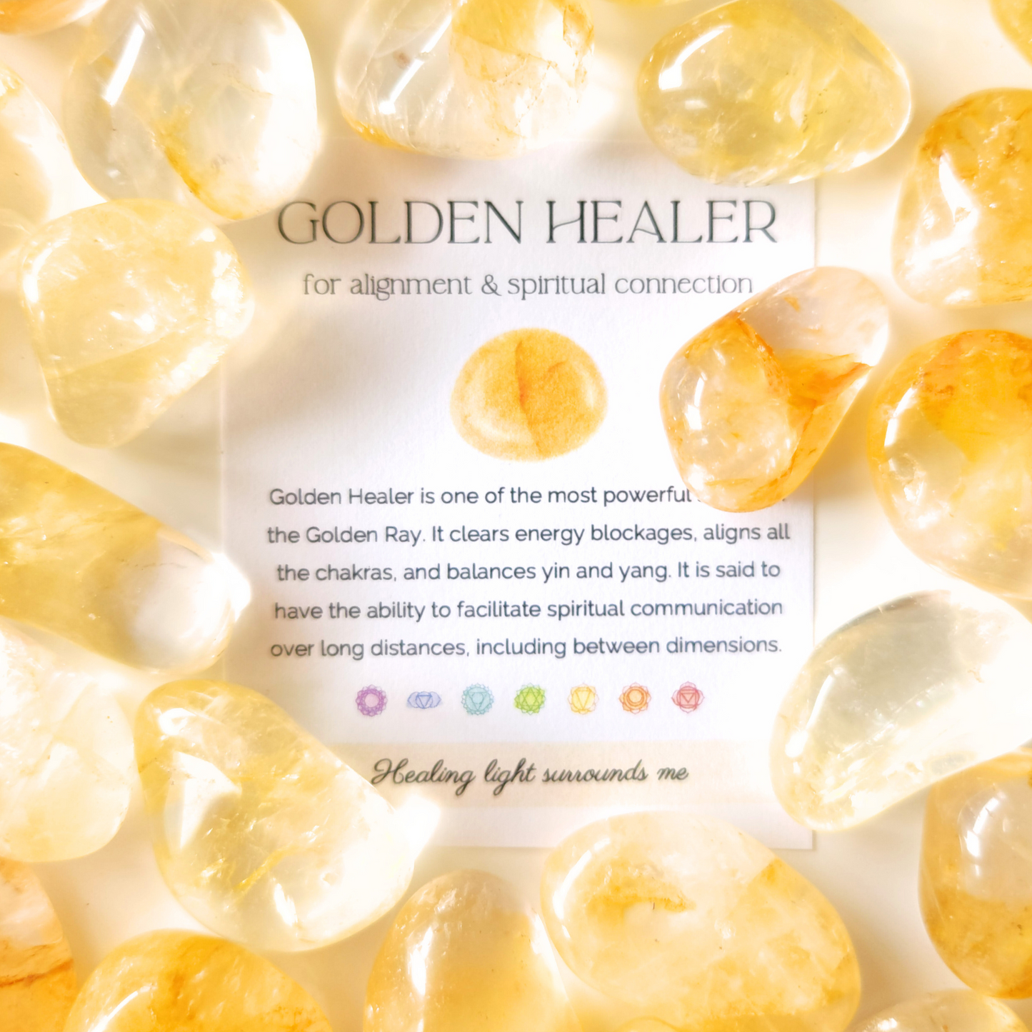 Golden healer quartz tumble