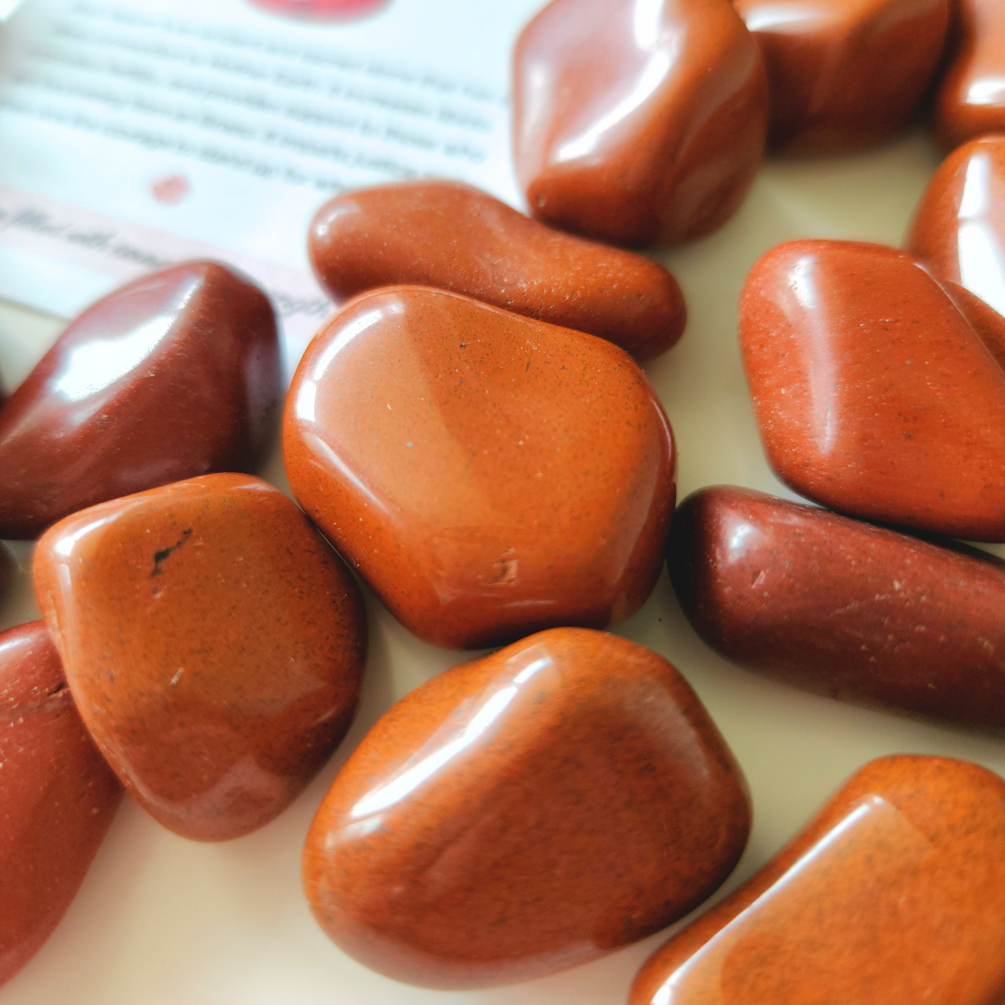 Red jasper tumble