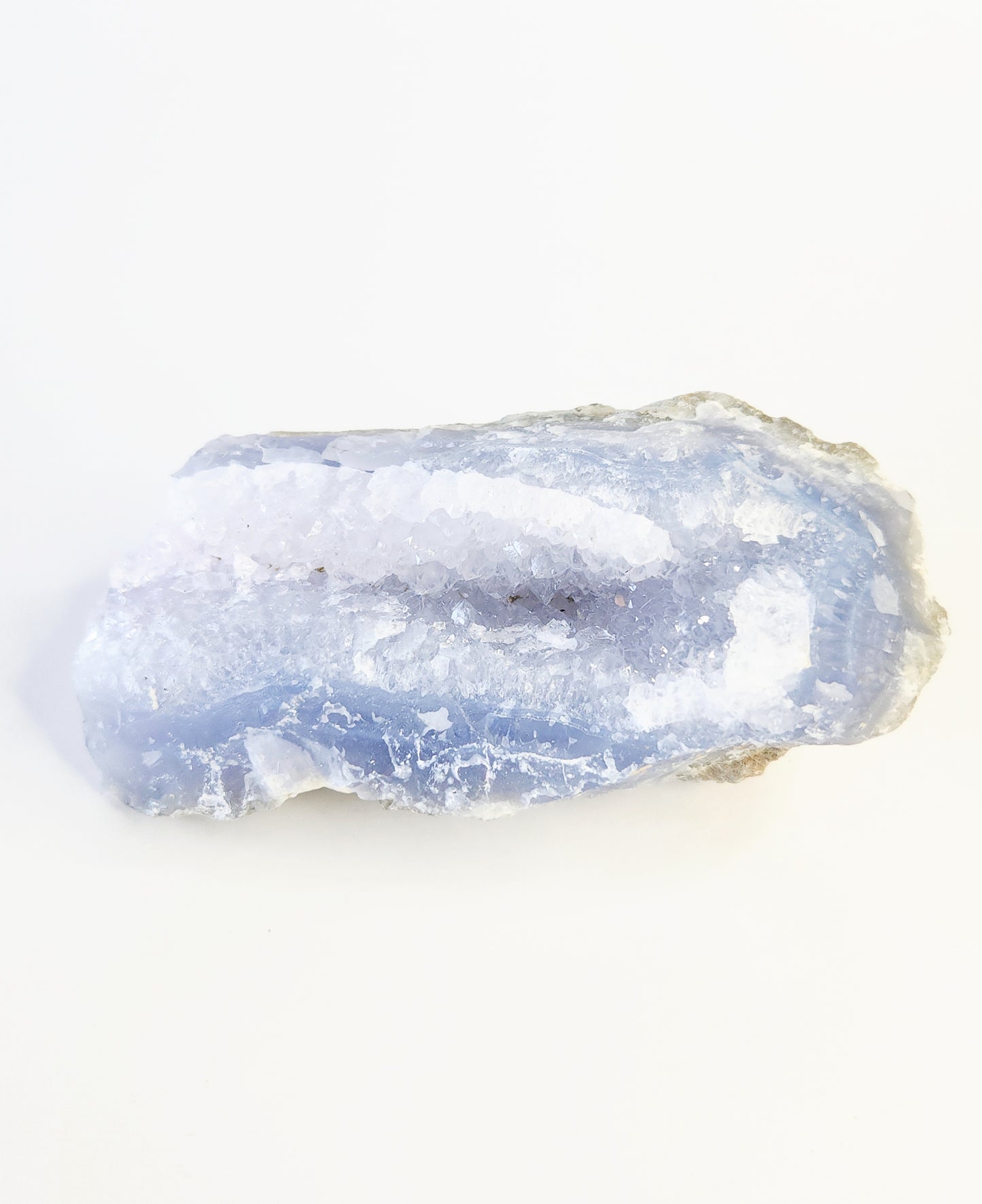 Crystalline blue lace agate