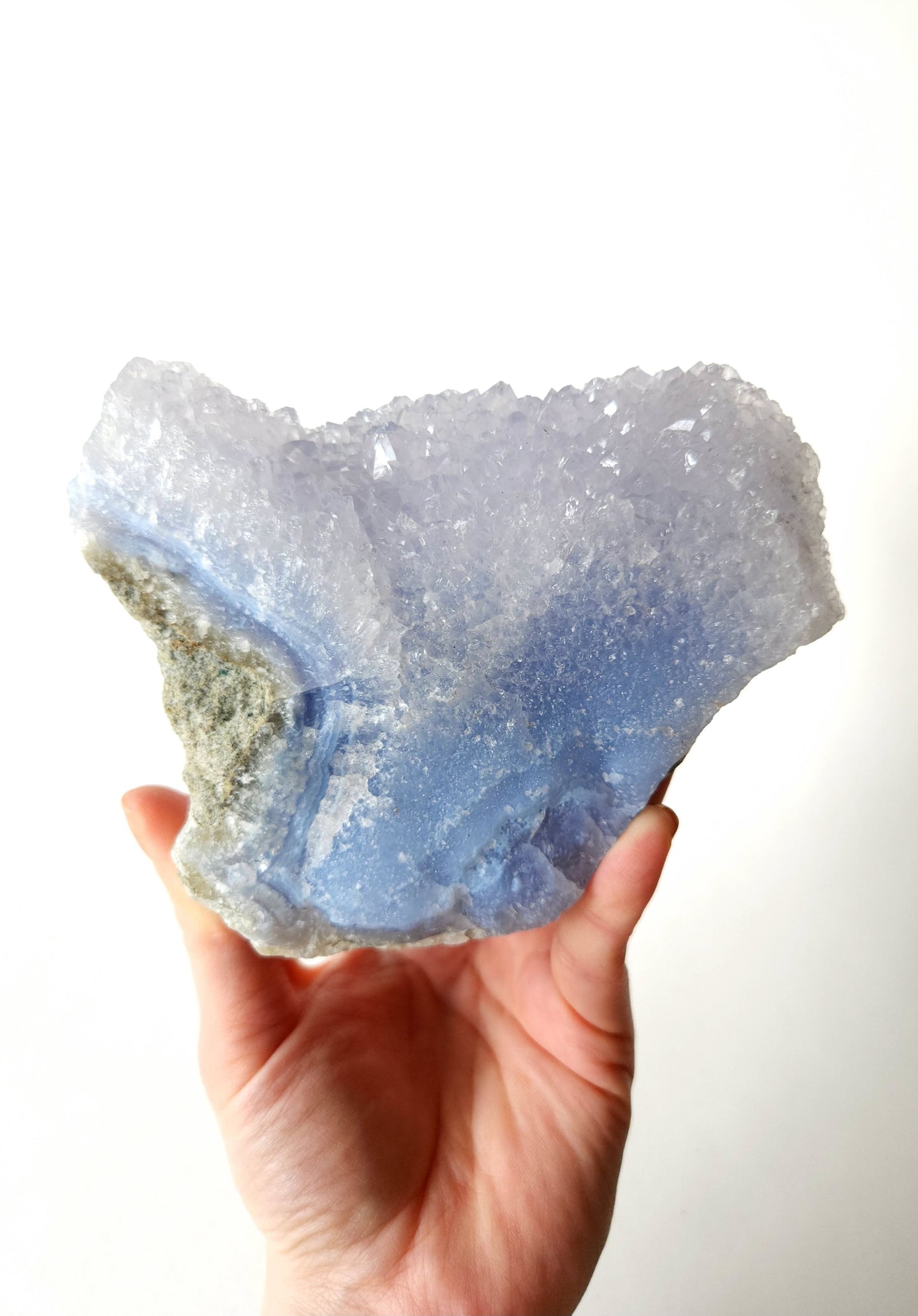 Crystalline blue lace agate