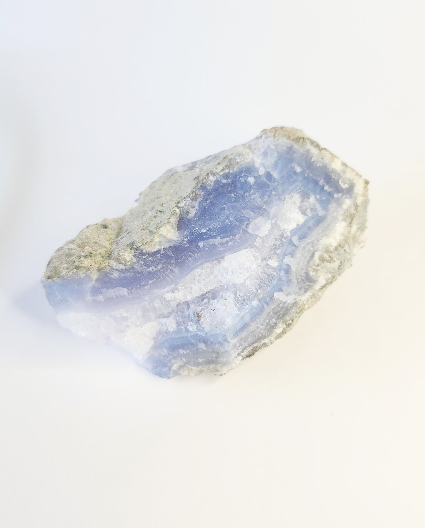 Crystalline blue lace agate