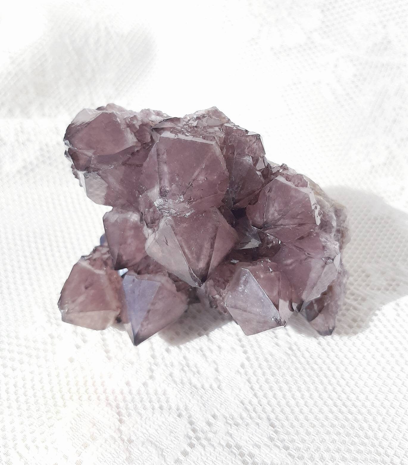 Rare deep purple spirit quartz cluster