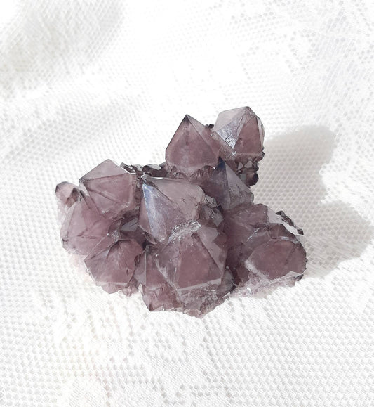 Rare deep purple spirit quartz cluster