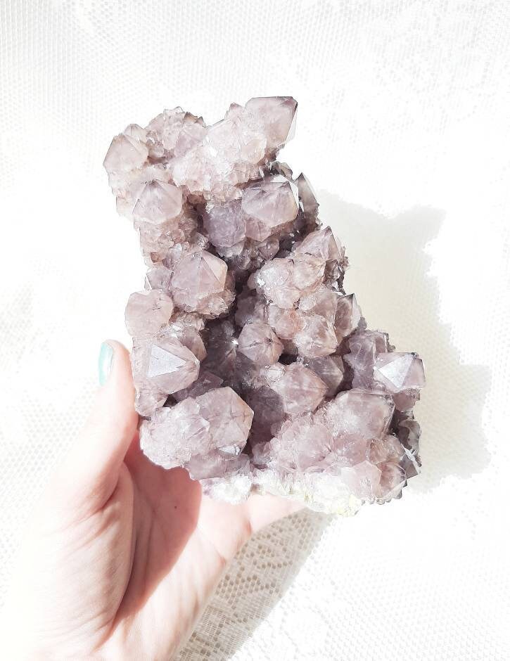 Deep purple spirit quartz cluster