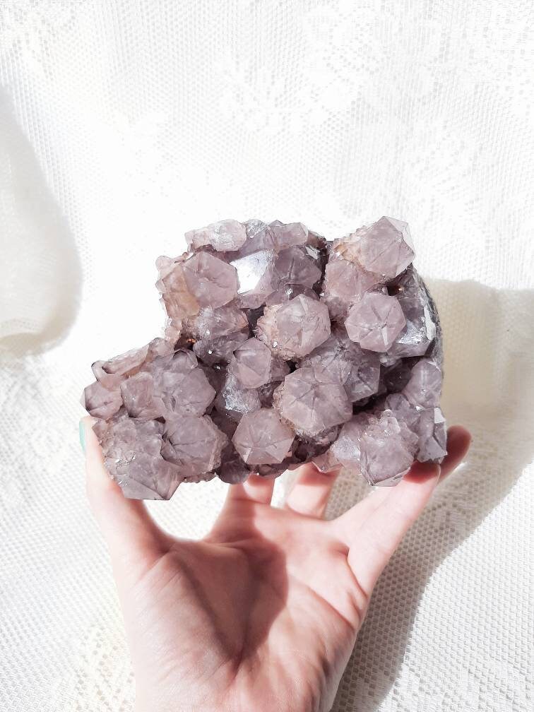 Smoky spirit quartz cluster