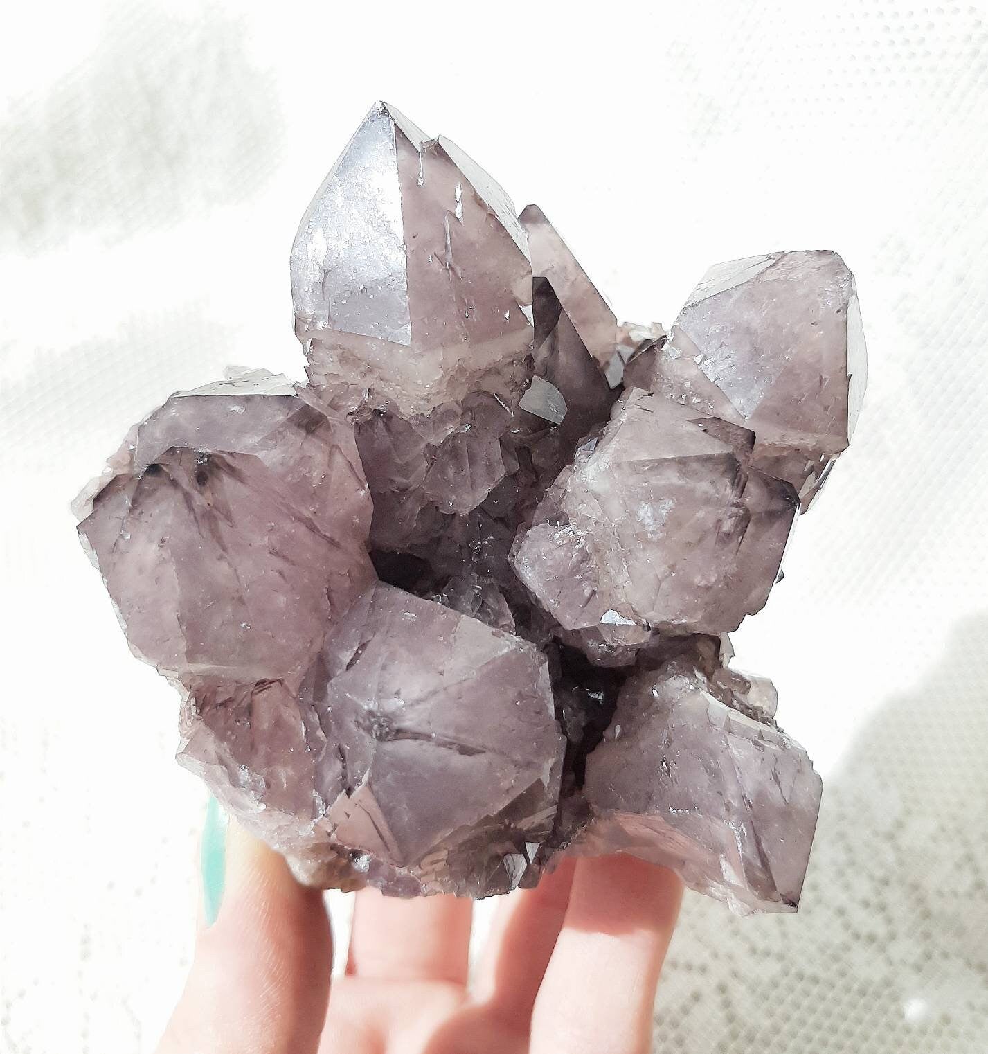 Deep purple spirit quartz cluster