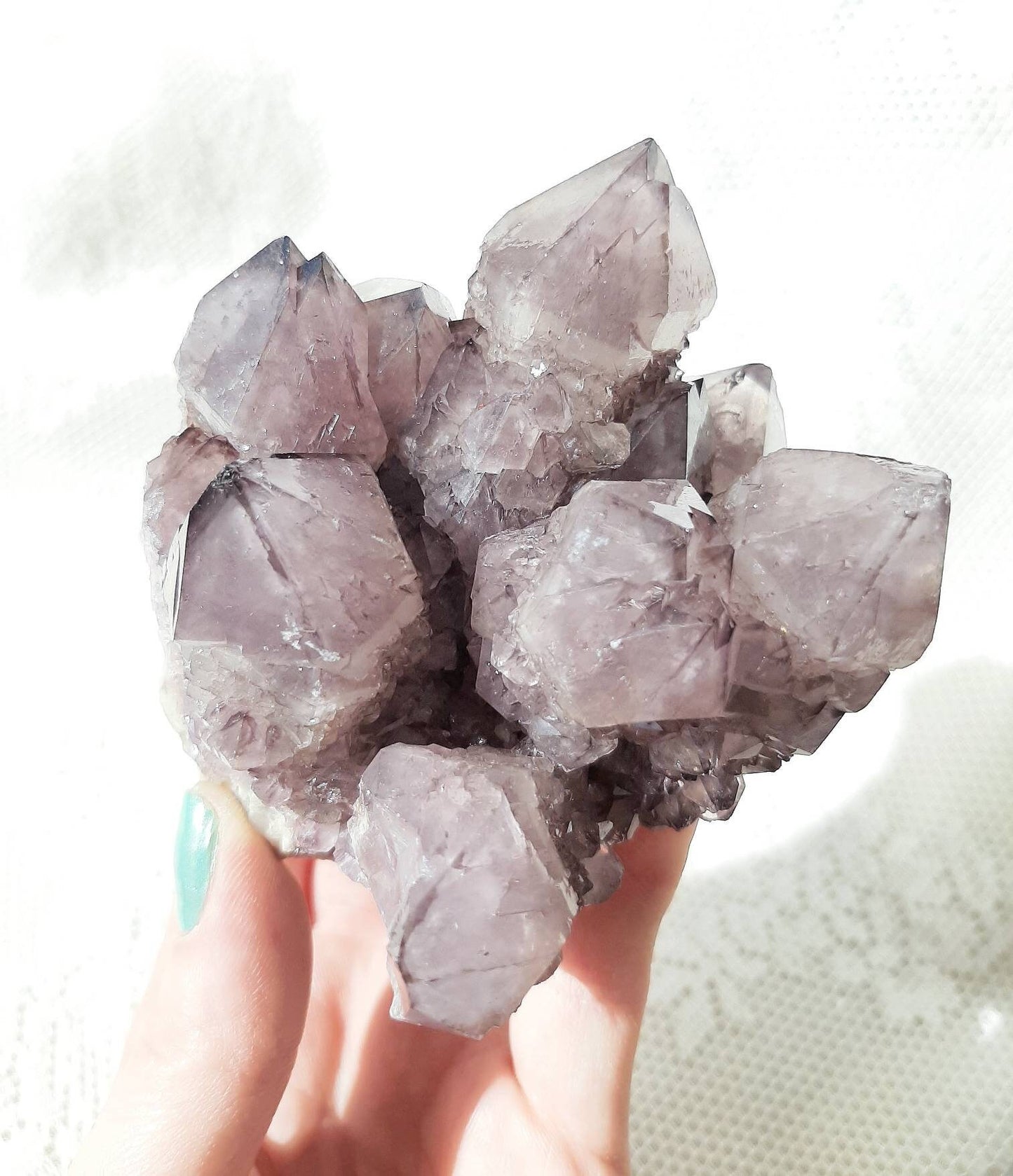 Deep purple spirit quartz cluster