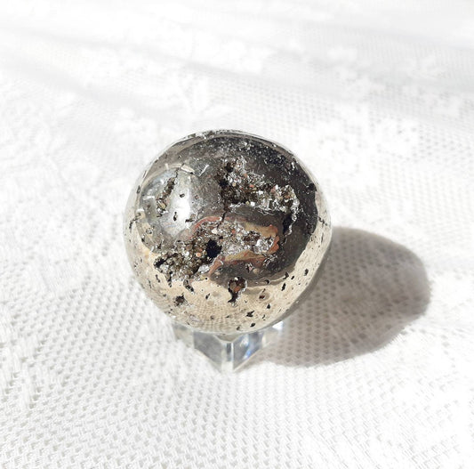 Polished pyrite sphere