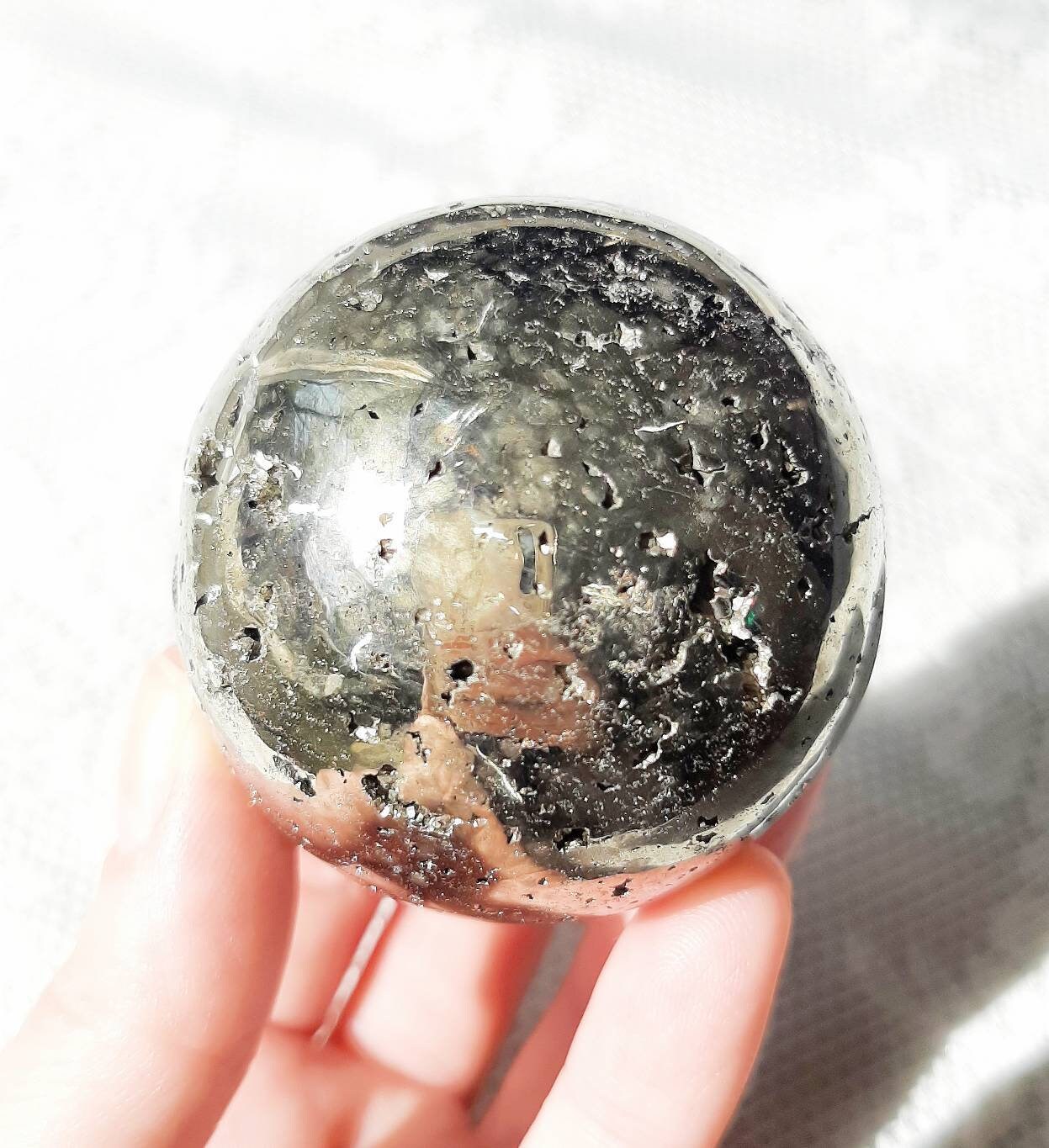 Polished pyrite sphere