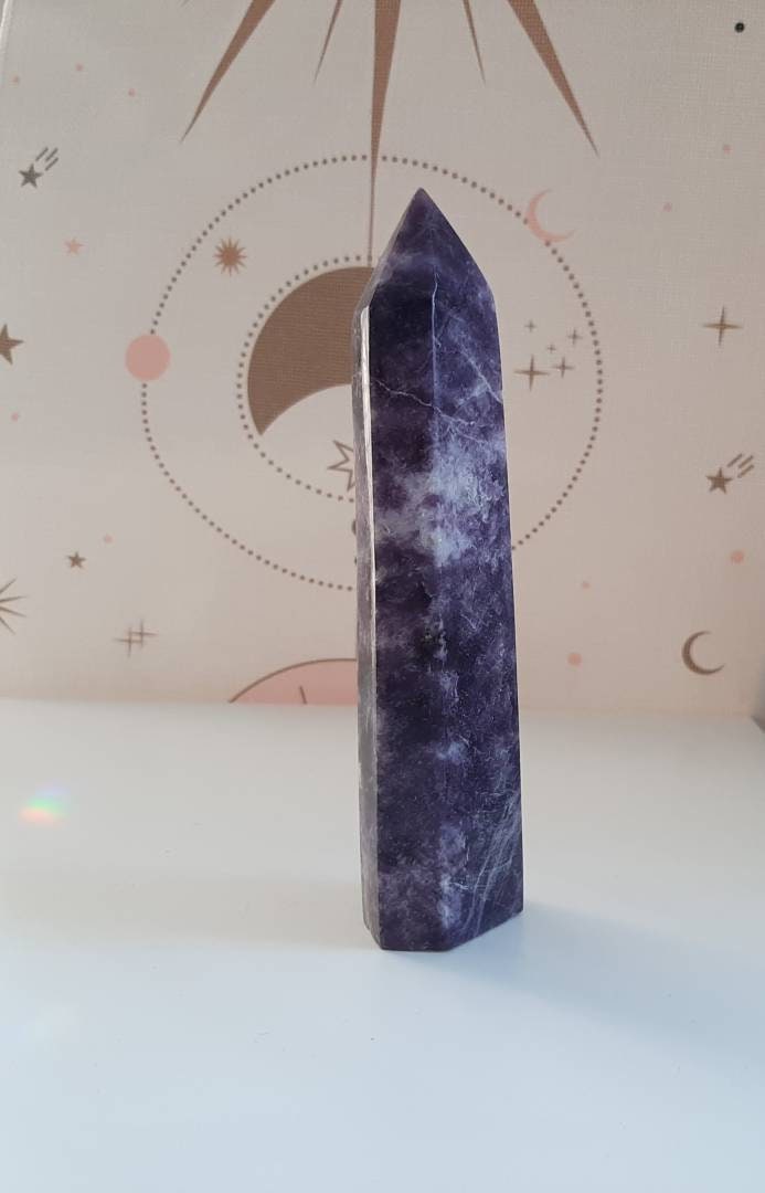 16.5 cm lepidolite tower