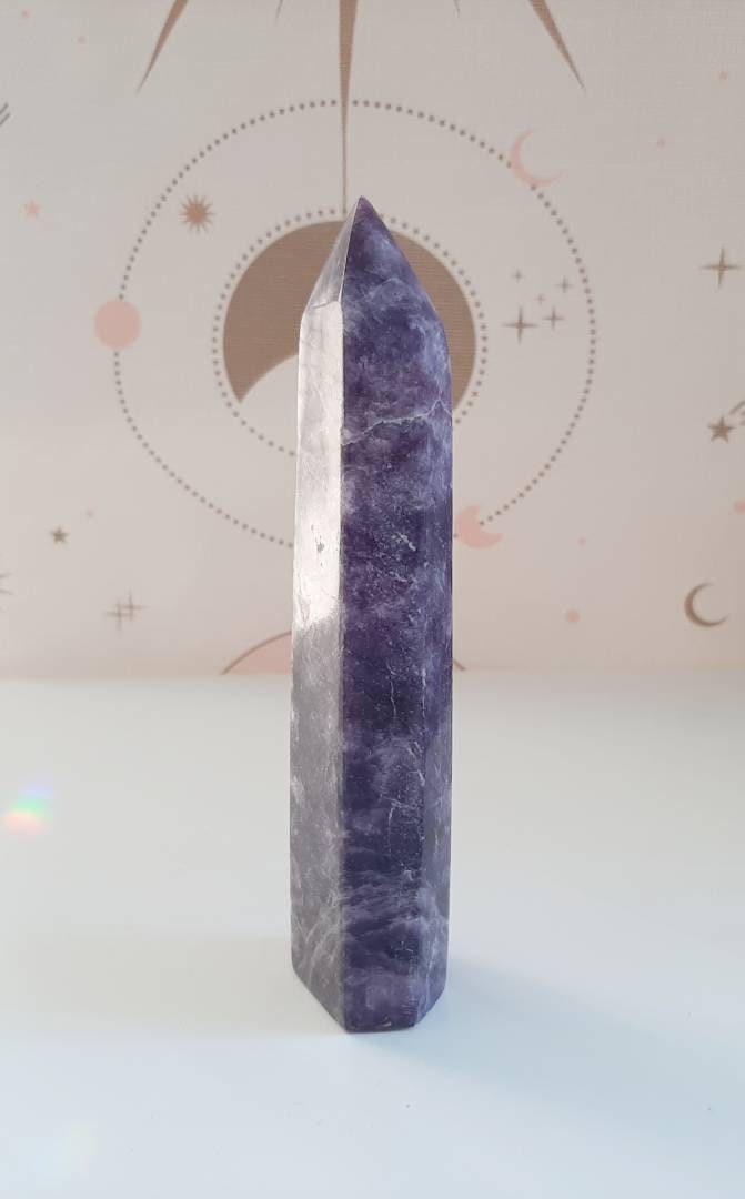 16.5 cm lepidolite tower