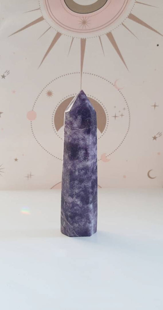 16.5 cm lepidolite tower