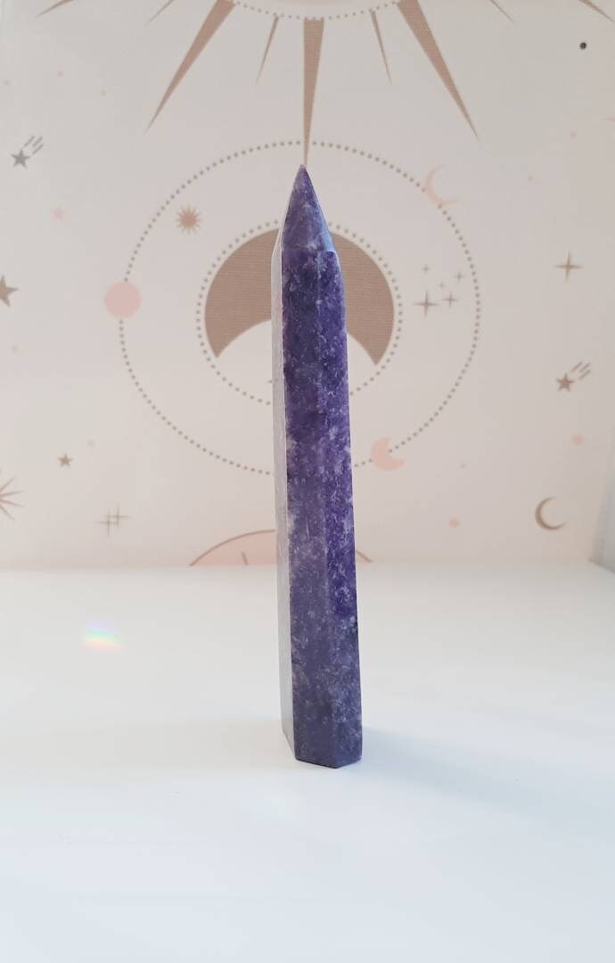 16.25 cm lepidolite tower