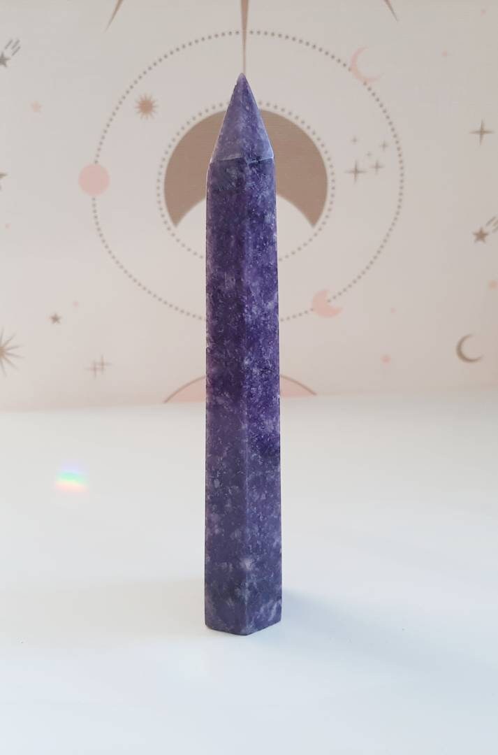 16.25 cm lepidolite tower