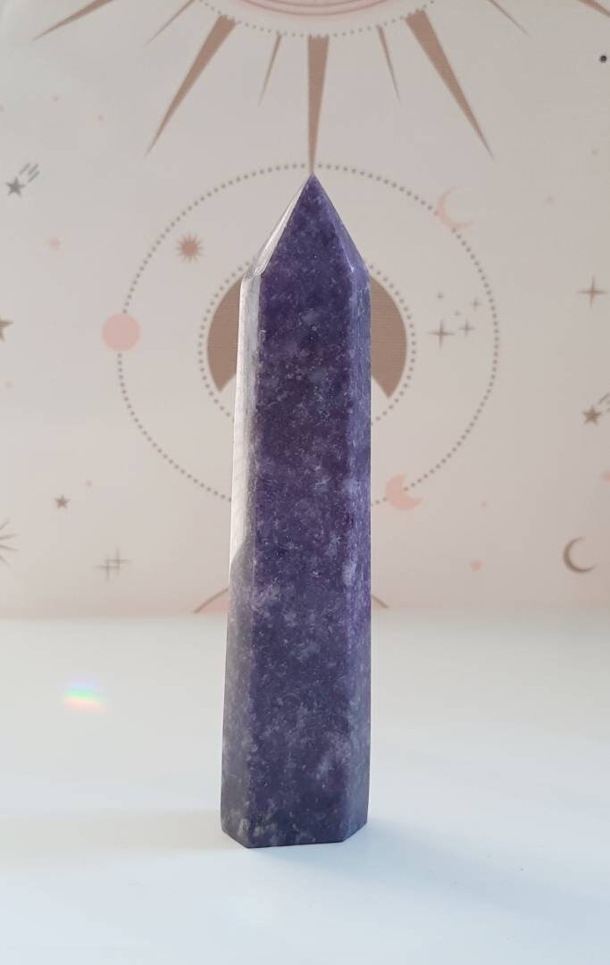 16.25 cm lepidolite tower