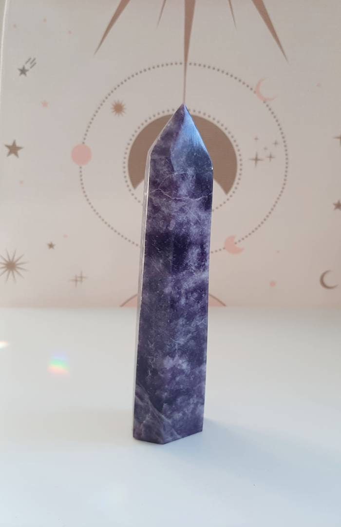 16.5 cm lepidolite tower