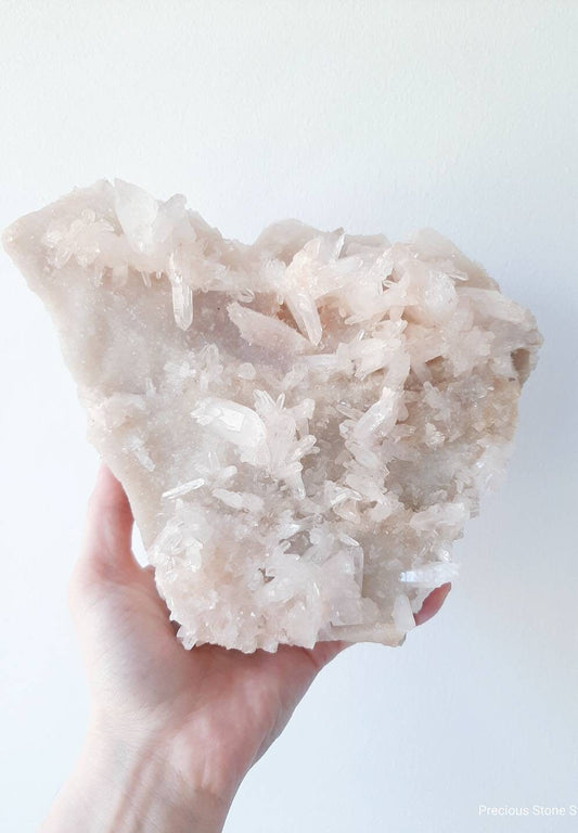 Pink Himalayan quartz cluster