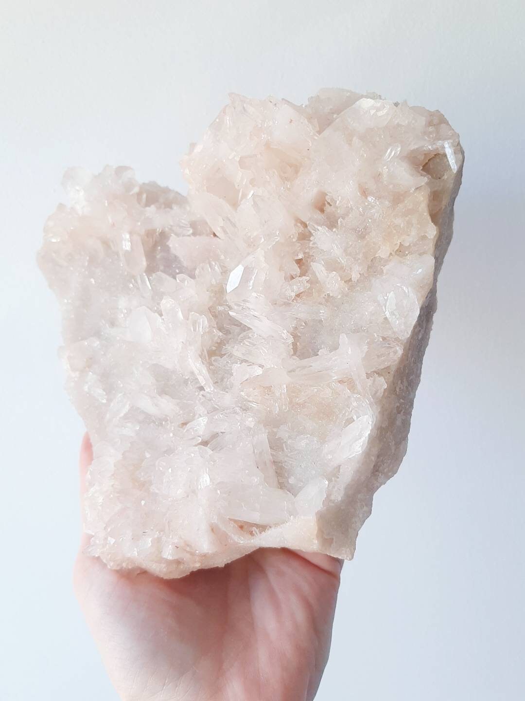 Pink Himalayan quartz cluster