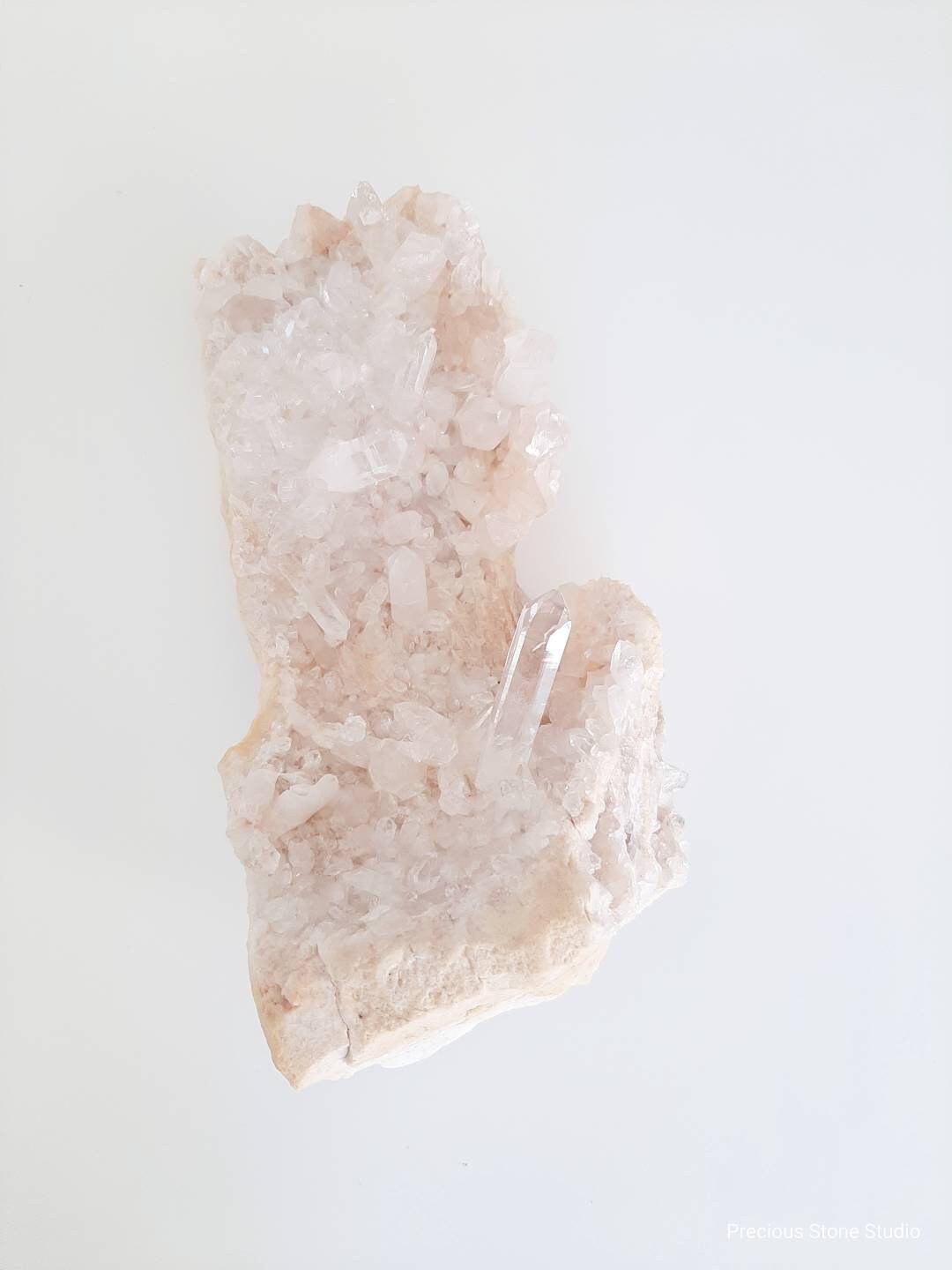 Pink Himalayan quartz cluster