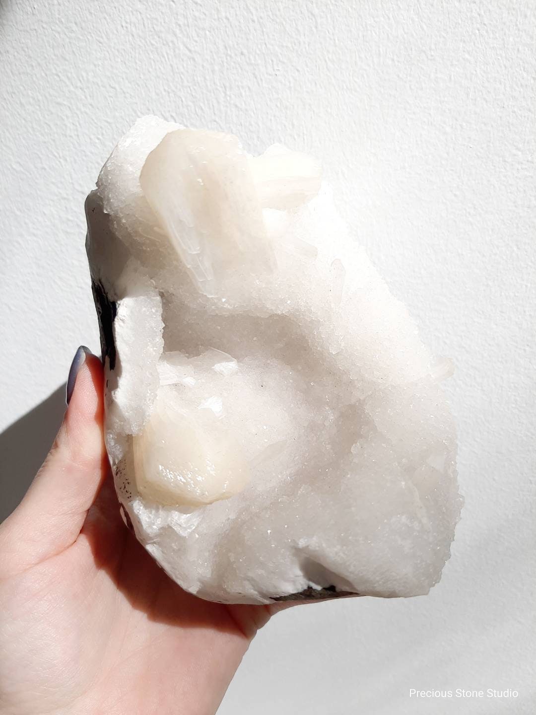 Puffy cloud chalcedony & stilbite cluster
