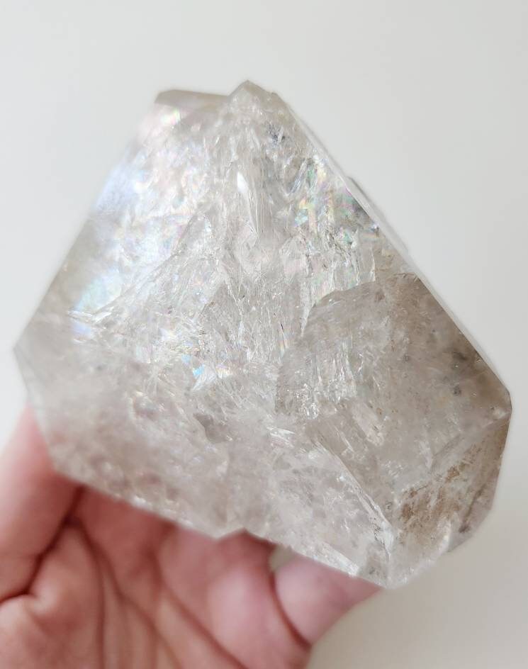 Rainbow Herkimer diamond