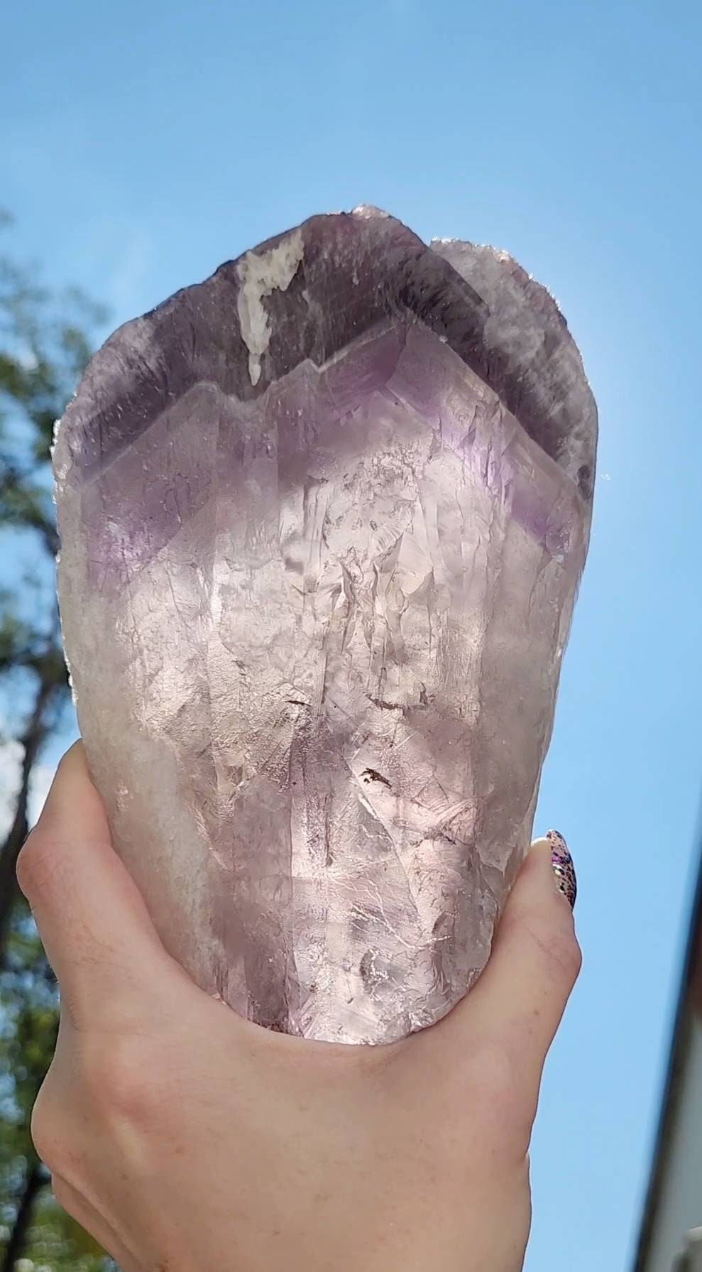 Laser amethyst crystal