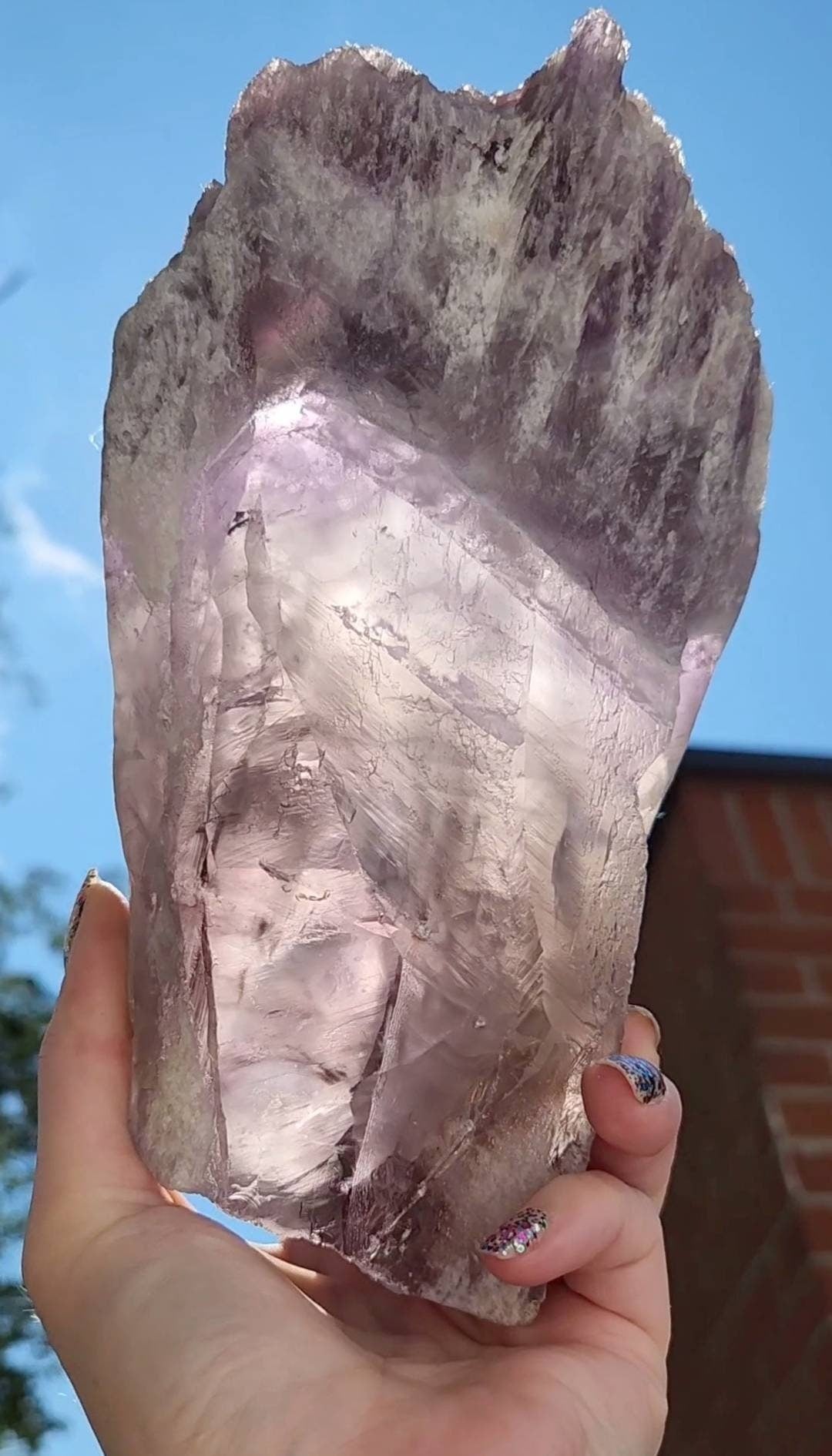 Laser amethyst crystal