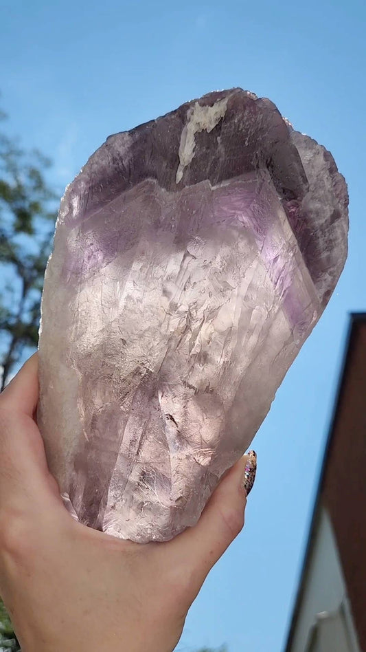 Laser amethyst crystal