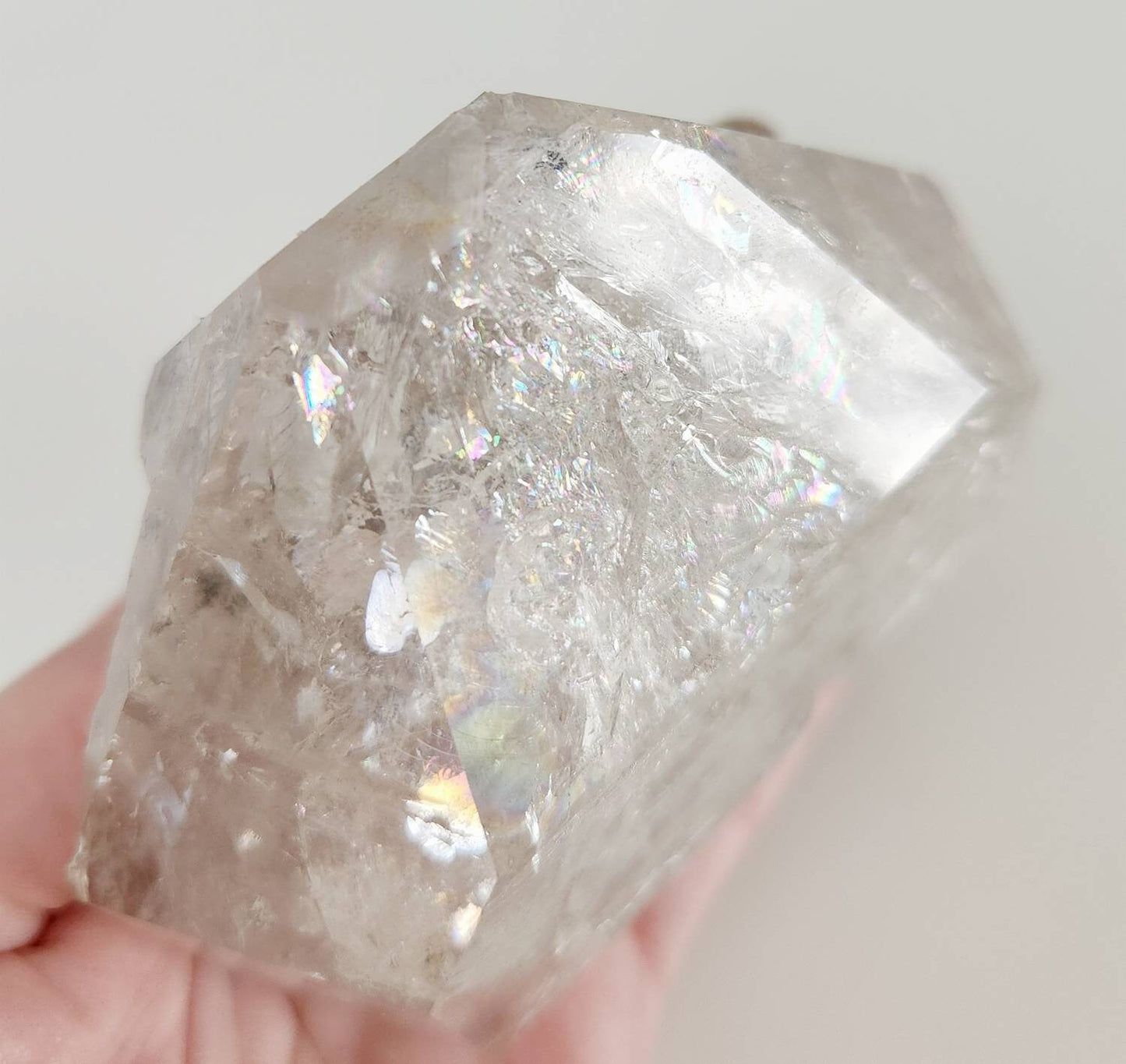 Rainbow Herkimer diamond