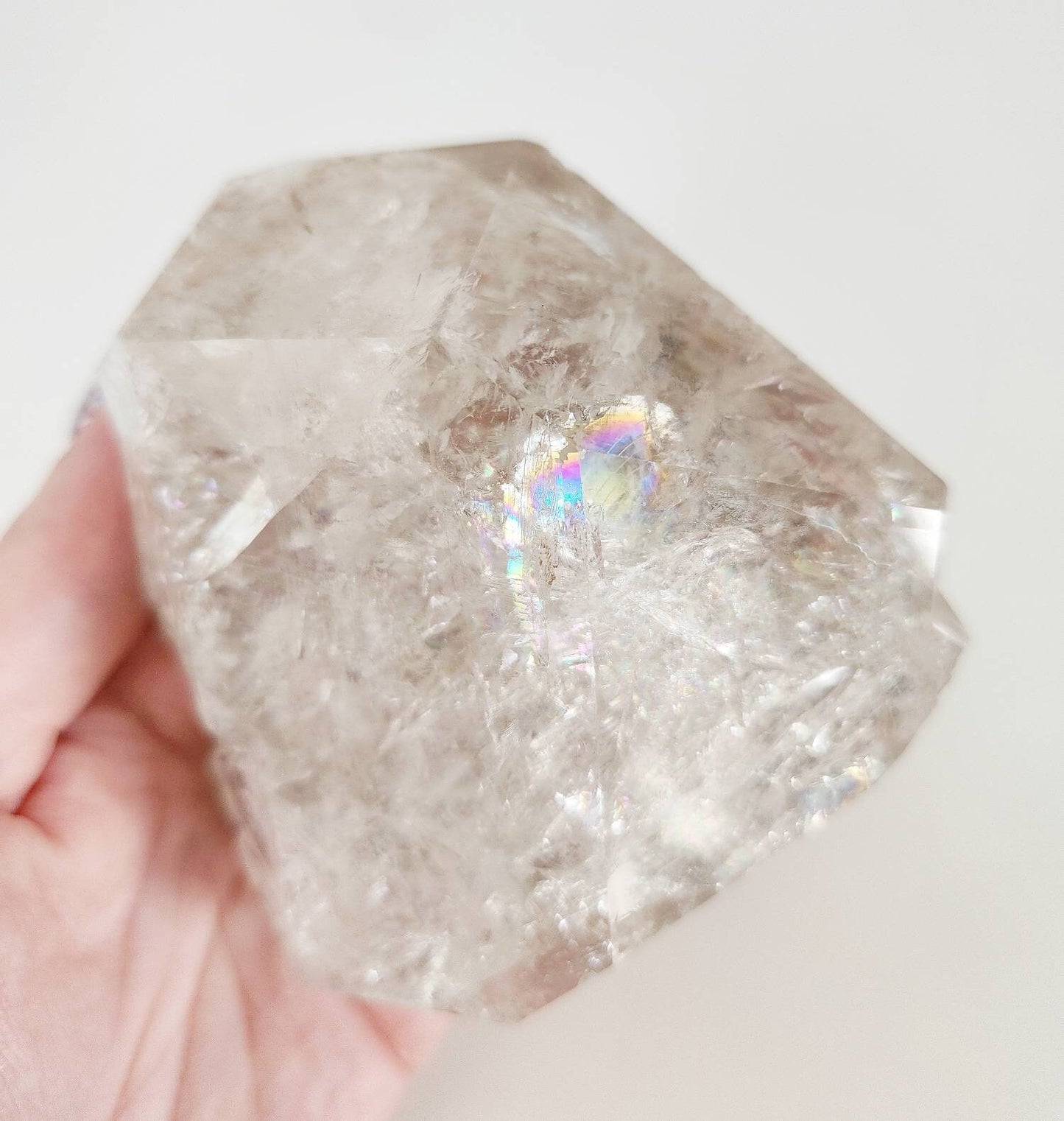 Rainbow Herkimer diamond