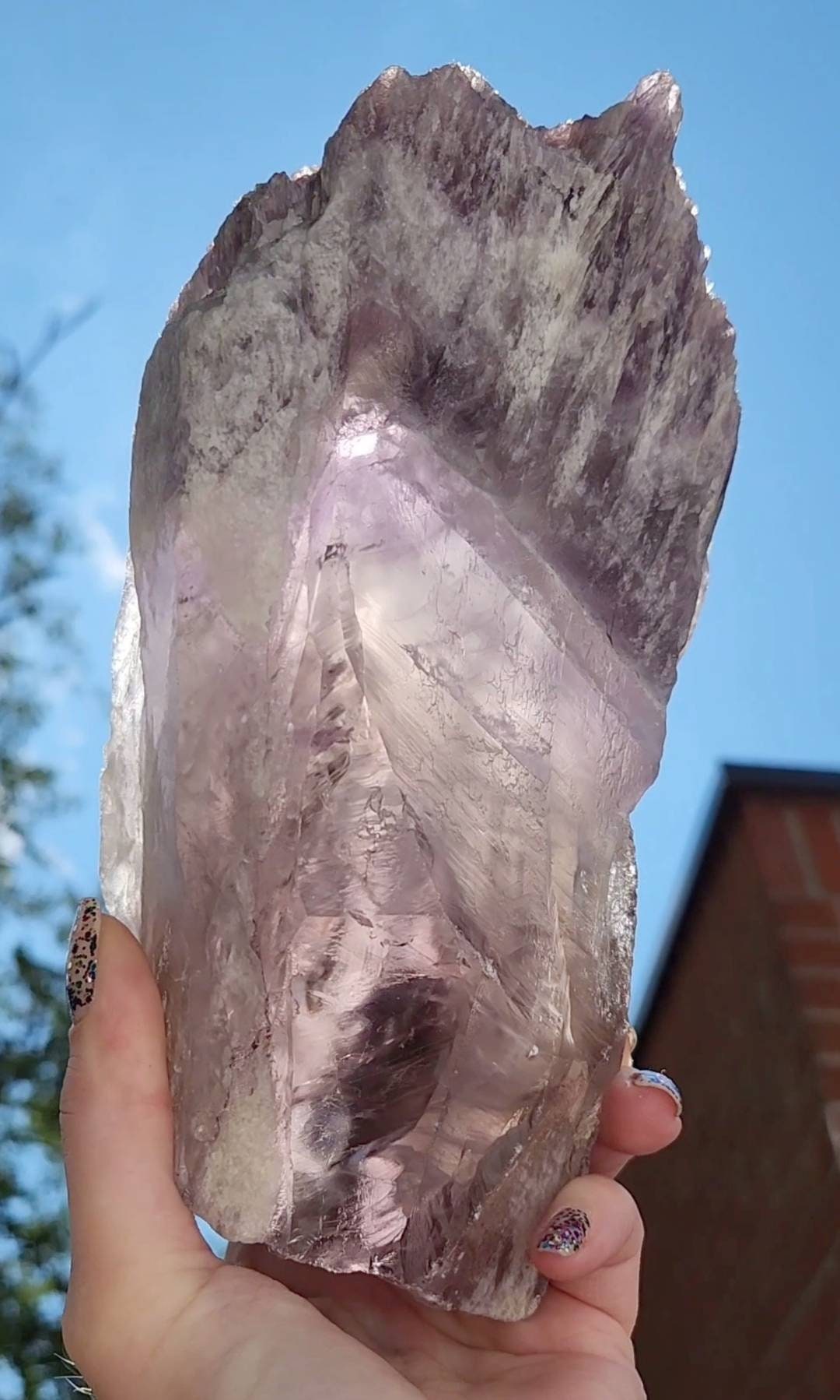Laser amethyst crystal